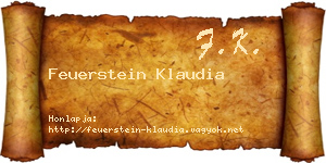 Feuerstein Klaudia névjegykártya