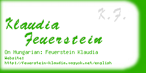 klaudia feuerstein business card